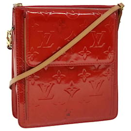 Louis Vuitton-Bolsa de acessórios LOUIS VUITTON Monograma Vernis Motto Vermelho M91137 Autenticação de LV 52307-Vermelho