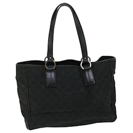 Gucci-Borsa a mano in tela GG GUCCI nera 113017 auth 52250-Nero