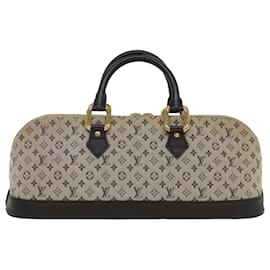 Louis Vuitton-LOUIS VUITTON Monogram Mini Alma Ron Hand Bag Blue M92205 LV Auth ki3291-Blue