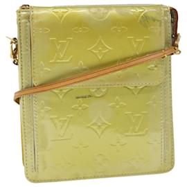 Louis Vuitton-LOUIS VUITTON Monogram Vernis Motto Pochette Accessoire Gris M91030 Auth LV 52099-Autre