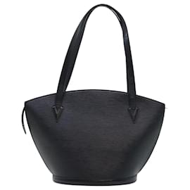 Louis Vuitton-LOUIS VUITTON Epi Saint Jacques Shopping Shoulder Bag Black M52262 Auth ki3299-Black