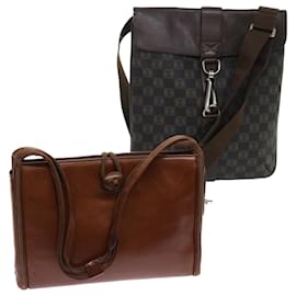 Loewe-LOEWE Shoulder Bag Leather 2Set Brown Auth bs7728-Brown