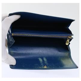 Louis Vuitton-LOUIS VUITTON Epi Portefeuille Sarah Carteira Longa Azul M60320 Autenticação de LV 52471-Azul