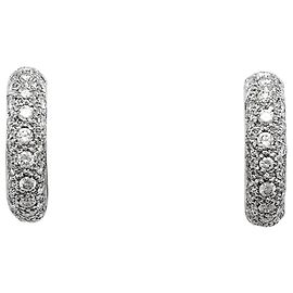 inconnue Pendientes criolla de oro blanco., diamantes. Otro