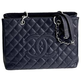 Chanel Bolsa de compras clássica GST Grand Azul marinho