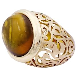 Pomellato-Pomellato ring, "Arabesque", Rose gold, amber.-Other
