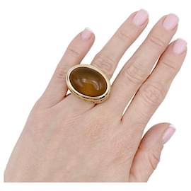 Pomellato-Pomellato ring, "Arabesque", Rose gold, amber.-Other
