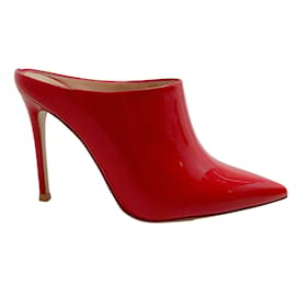 Gianvito Rossi-Gianvito Rossi Red Patent Nova Mules-Red