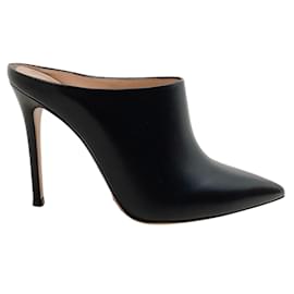 Gianvito Rossi-Gianvito Rossi Black Leather Nova Mules-Nero