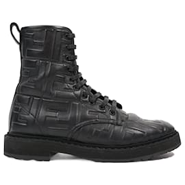 Fendi-Fendi Womens Lace Up Boot Black EU 35.5 / Uk 2.5-Black