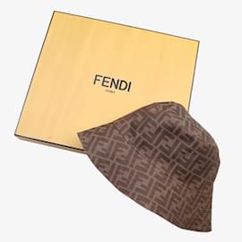 Fendi-Fendi Chapeau bob réversible pour homme Marron M-Beige