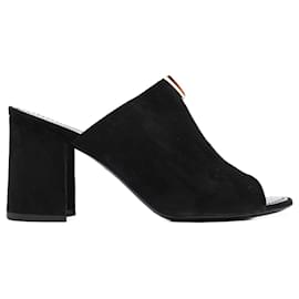 Louis Vuitton High Heels Sandals Black Suede Pumps Platform Shoes Sz US 8  EU 39