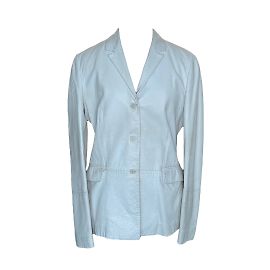 Versace Giacca in Pelle Bianca L Bianco