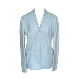 Versace Lederjacke Weiß L Weiß