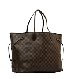 Louis Vuitton-Damier Ebene Neverfull GM N41357-Brown