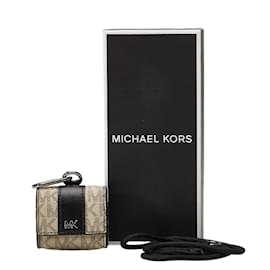 Michael Kors-MK Signature Canvas AirPods-Hülle 36F2LGFL0b-Braun