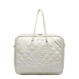 Balenciaga-Bolsa de ombro quadrada com manta de couro acolchoada 466542-Branco