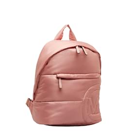Michael Kors-Michael Kors Medium Quilted Nylon Rae Backpack Canvas Backpack 35F1U5RB2C in Excellent condition-Pink
