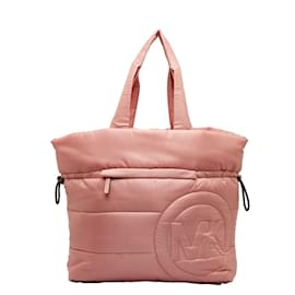 Michael Kors-Michael Kors – Große, gesteppte Tragetasche „Rae“ aus Nylon aus Canvas 35F1U5RT3C in ausgezeichnetem Zustand-Pink