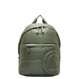 Michael Kors-Michael Kors Medium Quilted Nylon Rae Backpack Canvas Backpack 35F1U5RB2C in Excellent condition-Green