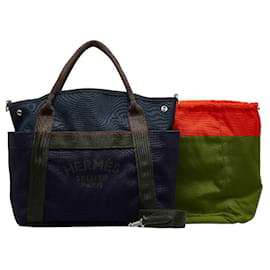 Hermès-Sac de Pansage Sac de Pansage-Bleu