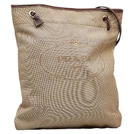 Prada-Bolsa tiracolo com logo Canapa-Bronze