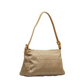 Fendi-Pochette en toile Zucchino-Marron