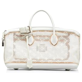 Louis Vuitton-Louis Vuitton White Monogram Transparence Lockit East-West-White
