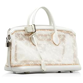 Louis Vuitton-Louis Vuitton White Monogram Transparence Lockit East-West-White