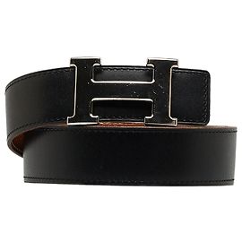 Hermès Cinturón reversible Hermes Constance negro Negro