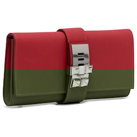 Hermès-Hermes Pochette Medor Tadelakt Rouge 23-Rouge