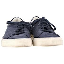 Autre Marque-Common Projects Achilles Low Summer Edition Perforierte Sneakers aus marineblauem Nubuk-Wildleder-Blau,Marineblau