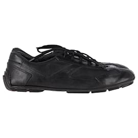 Prada-Prada Low Top Sneakers in Black Leather -Black