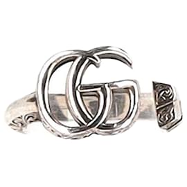 Gucci-Gucci-gefütterter G-Ring aus silbernem Metall-Silber
