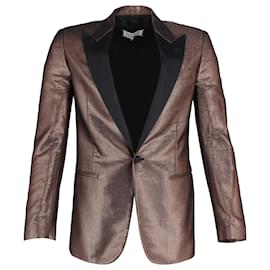 Maison Martin Margiela-Maison Margiela Tuxedo Blazer in Metallic Bronze Polyester-Metallic,Bronze