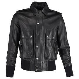Iro Gilian Bomber Jacket in Black Leather Black