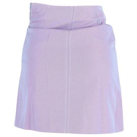 Minissaia evasê Acne Studios em algodão lilás Roxo