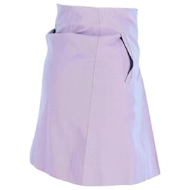 Acne-Acne Studios A-line Mini Skirt in Lilac Cotton-Purple