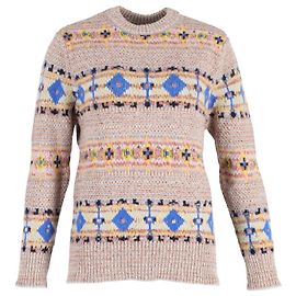 Victoria Beckham Pull en maille Fair Isle en laine multicolore Autre Imprimé python