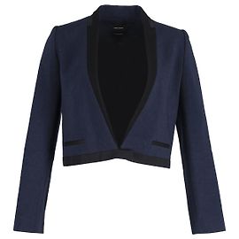 Isabel Marant Jamet Cropped Blazer in Blue Wool Blue Navy blue