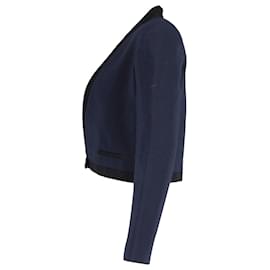 Isabel Marant-Isabel Marant Jamet Cropped Blazer in Blue Wool-Blue
