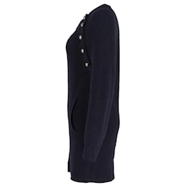 Chloé-Chloé Oversized Sweater Dress in Navy Blue Wool-Blue,Navy blue