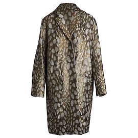 Cappotto Dries Van Noten Metallic Jacquard in viscosa Multicolor Altro Stampa python