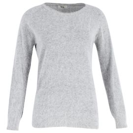 Acne Studios Pull en maille brossée en mohair gris Marron