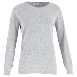 Acne-Acne Studios Brushed Knit Sweater in Grey Mohair-Grey