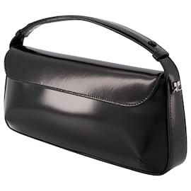 Courreges-Sleek Baguette Bag - Courreges - Leather - Black-Black