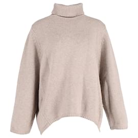 Totême-Toteme Turtleneck Sweater in Beige Wool-Beige