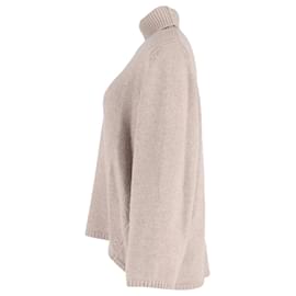 Totême-Jersey de cuello alto Toteme de lana beige-Beige