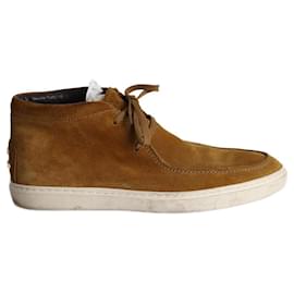 Tod's-Tod's Lace-Up Desert Boots in Brown Suede-Brown
