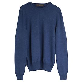 Pull Louis Vuitton Elbow Patch à Logo Brodé en Laine Bleue Bleu